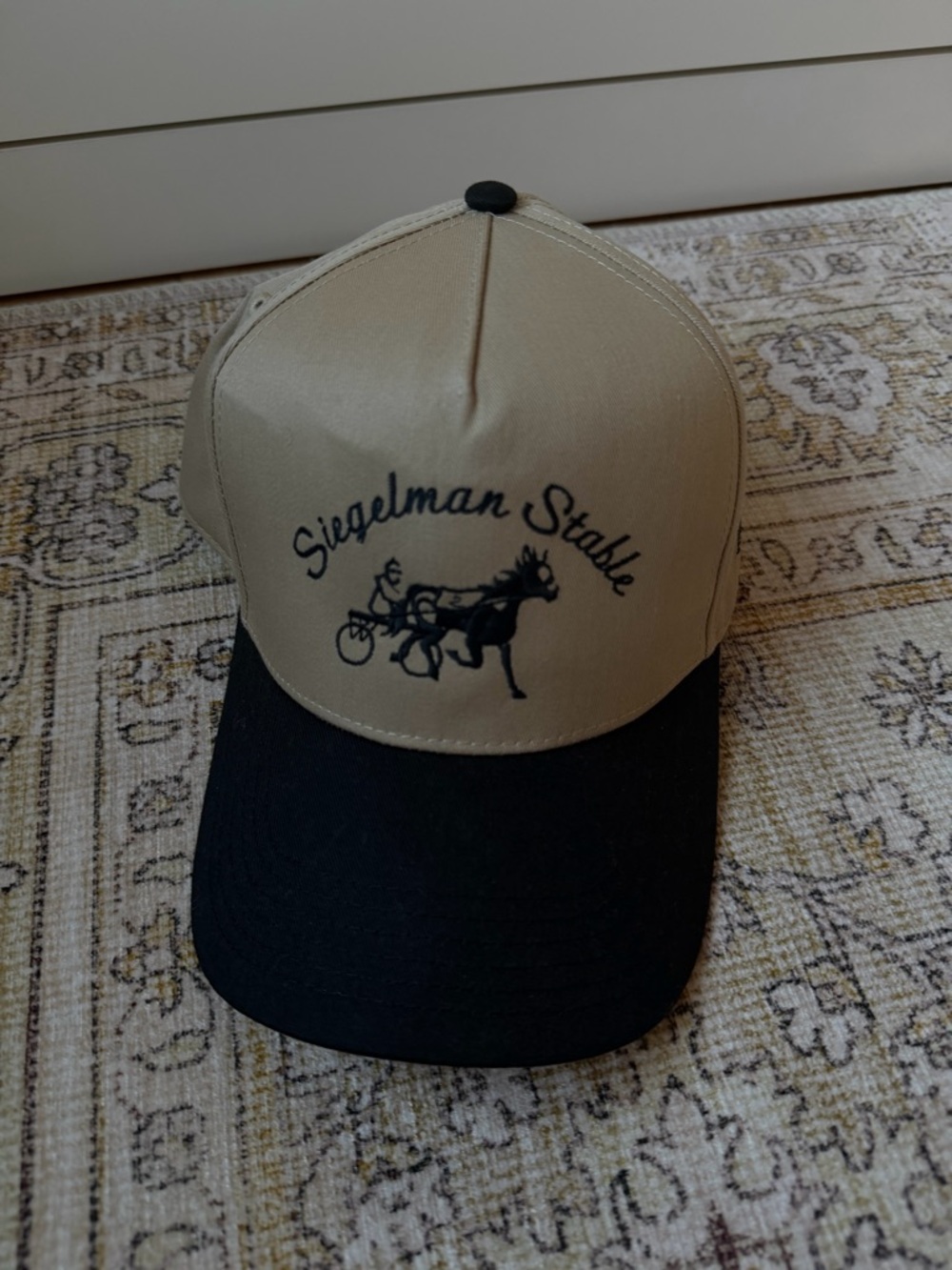 Siegelman Stable Two-Tone Trucker Hat - Tan & Black
